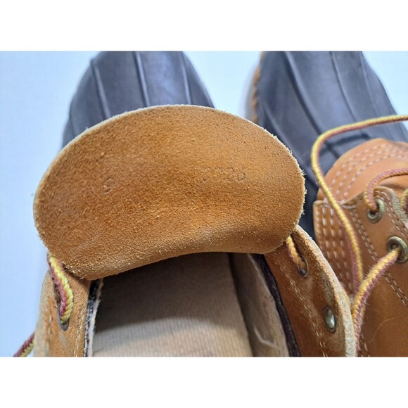 LL Bean Mens Size 9 BEAN BOOTS Leather Low Duck Hunting Rain Shoes USA Made - Picture 9 of 11
